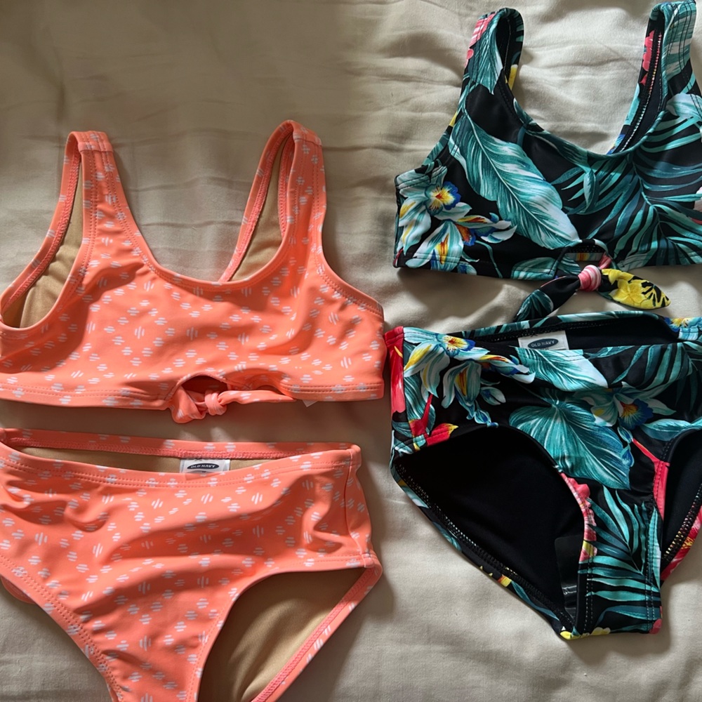 Two Little Girls 2-Piece Bathing Suits